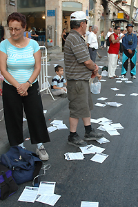 Leaflets on the ground